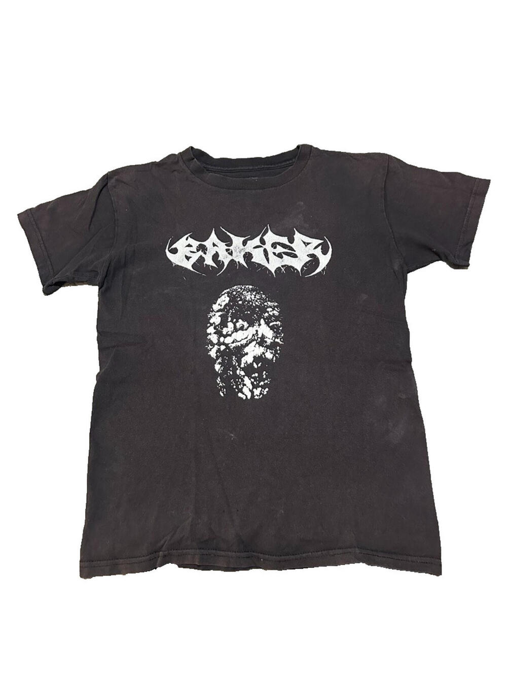 Baker Gravel Pit Skate T Shirt Tee Y2K Black Skull Men Small S Grafitti